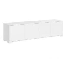 Bob Gardens - Meuble tv 4 portes 172x40x48 cm Lumina blanc brillant