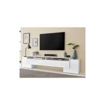 Rima - Porta tv con ribalta e 2 ante Eros linea Comat in finitura Bianco Lucido