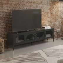 Drawer - Porta Tv Tayra In Metallo 4 Ante 180 Cm. Colore Nero