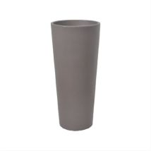 Vasar – Vaso in resina elegante Tortora – 38,5 cm larghezza, 85 cm altezza, 28 Lt capacità