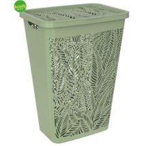 Cesto portabiancheria Jungle 55 lt verde – Dea Home – 8009371045735 – Plastica riciclata, 41,5 x 34 x 59 cm
