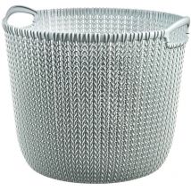 Cesta Portaoggetti Knit Rotonda l 30L Blu Nebbia Curver