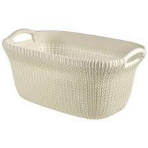 Cesto Portabiancheria Knit 40 l Bianco Crema Curver