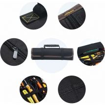 Forehill - Portable 22 Poches Trousse à Outils Vide, Sacoches Porte-Outils, Organiseur à Outil, Sac/Etui/Pochette Toolkit Enroulable en Tissu Oxford
