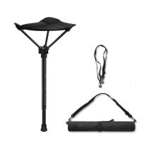 Portable 4 Position Tabouret Réglable En Hauteur Siège,Pliant Chaise De Pêche,Noir