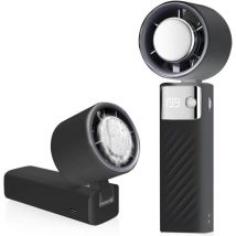 Portable Fan, 5000mAh Rechargeable Mini Fan, Small and Quiet, with Adjustable Speed (1-199), Ideal for Camping, Sports and Travel (Black)