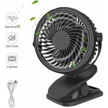 Bleosan - Portable Mini Ventilateur de Bureau Ventilateur de Refroidissement à 3 Vitesses avec Rotation à 360° Pour Maison Bureau Camping