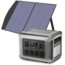Portable Power Station, Solar Generator 2016Wh LiFePO4 with 100W Solar Panel for rv, Home Backup, Emergency, Outdoor Camping Allpowers R2500
