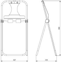 Portabobinas para rollo papernet de suelo – Acero pintado – 41,8 x 44,5 x 85 cm – Alta resistencia al óxido