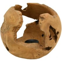 Portacandele a sfera in teak