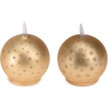 Candela Led A Palla Di Natale, Bianco Caldo, Oro. Basics