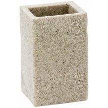 Metaform - Portacepillos arena de encimera de poliresina accesorios para baño mod. Syl