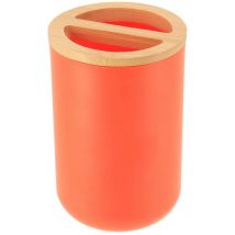 Portacepillos de dientes de bambú ps - bambú naranja Tendance