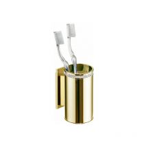 06666050 carmen Portacepillos Pared Adhesivo Oro-Blanco - ref: 06666050 - Manillons Torrent