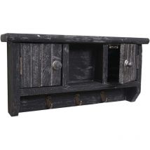 Hegele - Portachiavi attaccapanni mensola pensile HHG-461 legno di paulonia antracite - grey