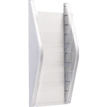 Helit - Portadepliant A540xL280xP80mm din A4 verticale argento