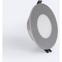 Portafaretto Downlight Circolare IP65 per Lampadina led GU10 / GU5.3 Foro Ø75 mm Argento