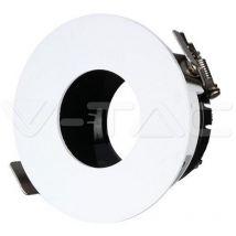 V-tac - VT-873 Portafaretto incasso rotondo orientabile bianco con interno nero per lampade GU10-GU5.3 - sku 3157