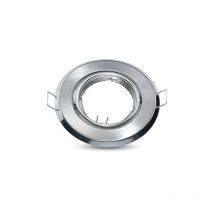 V-tac VT-817 Portafaretti da incasso orientabile rotondo metallo nickel satinato per lampadine GU10-GU5.3 - sku 8939