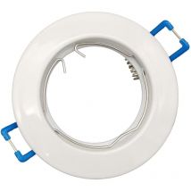 Portafaretto Tondo Fisso da incasso controsoffitti cartongesso per lampadina led GU10 Bianco