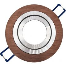 Portafaretto Tondo Orientabile da incasso cartongesso per lampadine led GU10 con ghiera svitabile Marrone