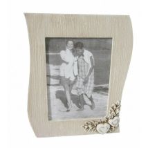 Giordanoshop - Portafoto 12x17 Shabby Chic Onda 18,5x2,5x24,5 H Cm In Mdf Tortora