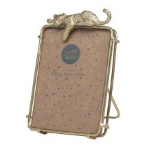 Doing Goods - Portafoto Jenna Leopard in ottone riciclato 11,5 x 7,5 cm