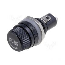 Portafusibili 5x20 Filettatura 10A 250V Foro di montaggio 13mm