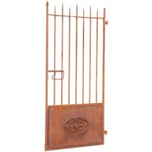 Portail extérieur en fer 96x200x8 cm Portail en fer forgé finition antique Pièce unique Portail de jardin extérieur