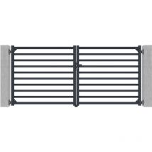 Portail aluminium battant antelao 350x160cm