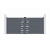 Portail aluminium battant arlberg 350x160cm