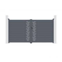 Portail aluminium battant arlberg 300x180cm