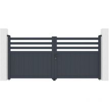 Portail aluminium battant nevis 300x140cm