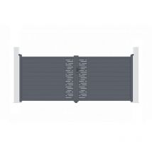 Portail aluminium battant arlberg 400x160cm
