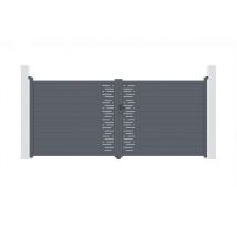 Portail aluminium battant arlberg 400x180cm