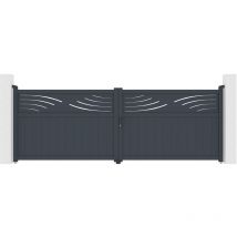 Portail aluminium battant halti 400x140cm