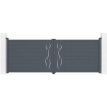 Portail aluminium battant life 400x140cm
