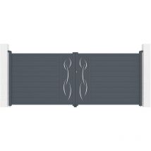 Portail aluminium battant life 400x160cm