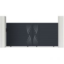 Portail aluminium coulissant veleta 350x160cm