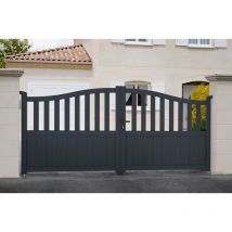 Portail aluminium battant 3m meije 300x140cm gris