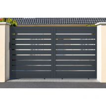 Casanoov - Portail coulissant 3,5m vogel H.180cm aluminium gris