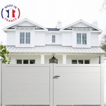 Portail aluminium battant plein en kit dimension L.3000 (entre piliers) x H.1700 mm Blanc (ral 9010)