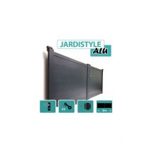 Portail Aluminium Gris Anthracite - Plein - Largeur 3m - 1,80 mètre