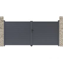 Habitat Et Jardin - Portail aluminium 'Marc' - 349.5 x 155.9 cm - Gris