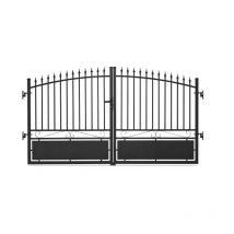 Easycloture - Portail aluminium tradition style ferronnerie 3m00 Noir