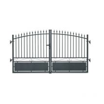 Easycloture - Portail aluminium tradition style ferronnerie 3m50 Gris