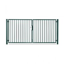 Portail Barreaudé Acier Galvanisé Passage 3m00 H 1m75 Vert