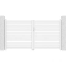 Portail battant 3m VOGEL H.160 aluminium blanc