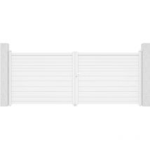 Portail battant 4m CARPATIA H.160 aluminium blanc