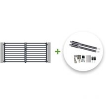 Portail battant électrique antelao 350x160cm gris + Motorisation ranger B150